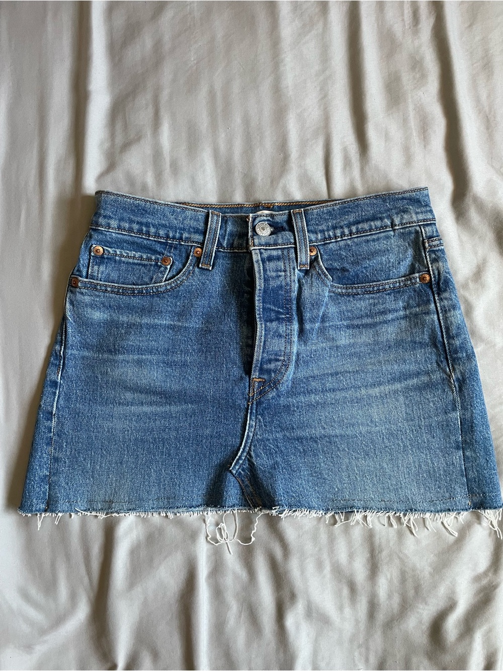 Levi Classic Blue Denim Mini Skirt